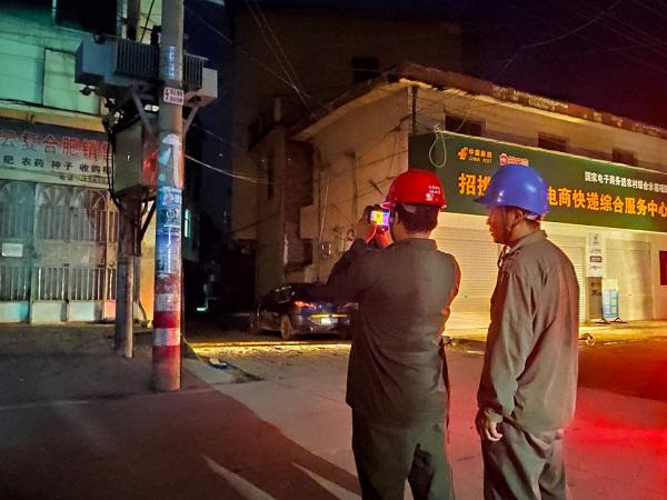 國(guó)網(wǎng)樂(lè)安縣供電公司：開展夜間巡線  保障安全供電