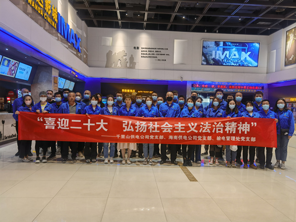 烏海供電公司多家黨支部聯(lián)合開展“喜迎二十大，弘揚(yáng)社會(huì)主義法治精神”主題觀影活動(dòng)