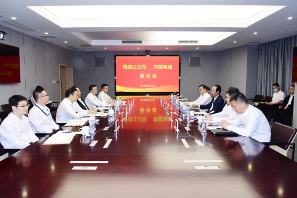 丁焰章與雅礱江公司黨委書記、董事長祁寧春座談