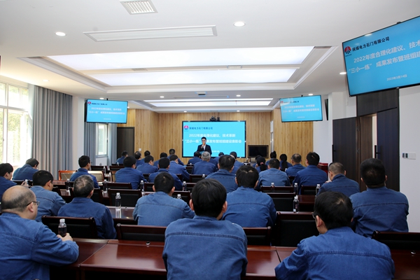 陜煤石電公司召開2022年合理化建議、技術(shù)成果發(fā)布會暨班組建設(shè)表彰會