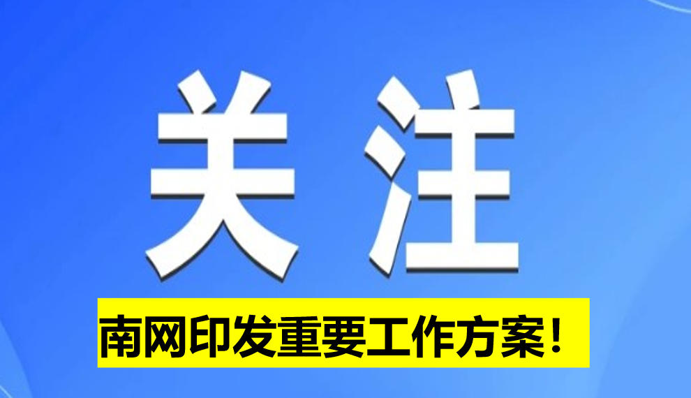 南網(wǎng)印發(fā)重要工作方案！